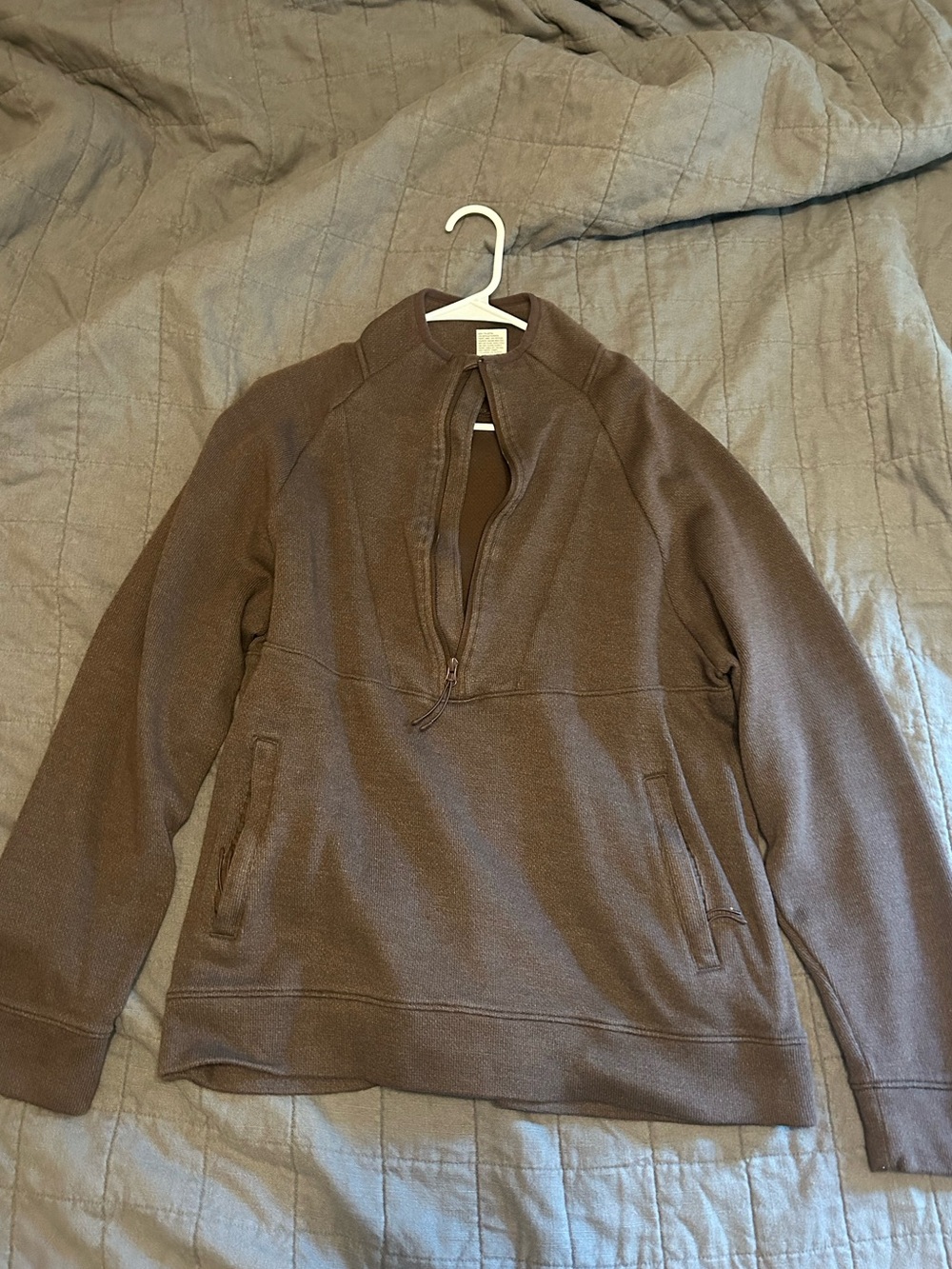 all in motion Men's Brown Half-Zip Pullover